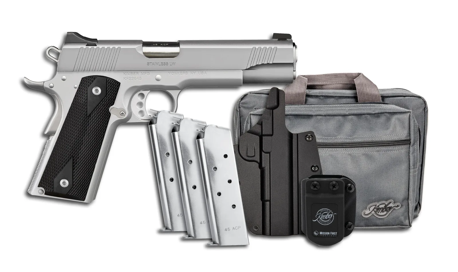 Kimber Stainless LW 45ACP 5" 8+1 Club Bundle