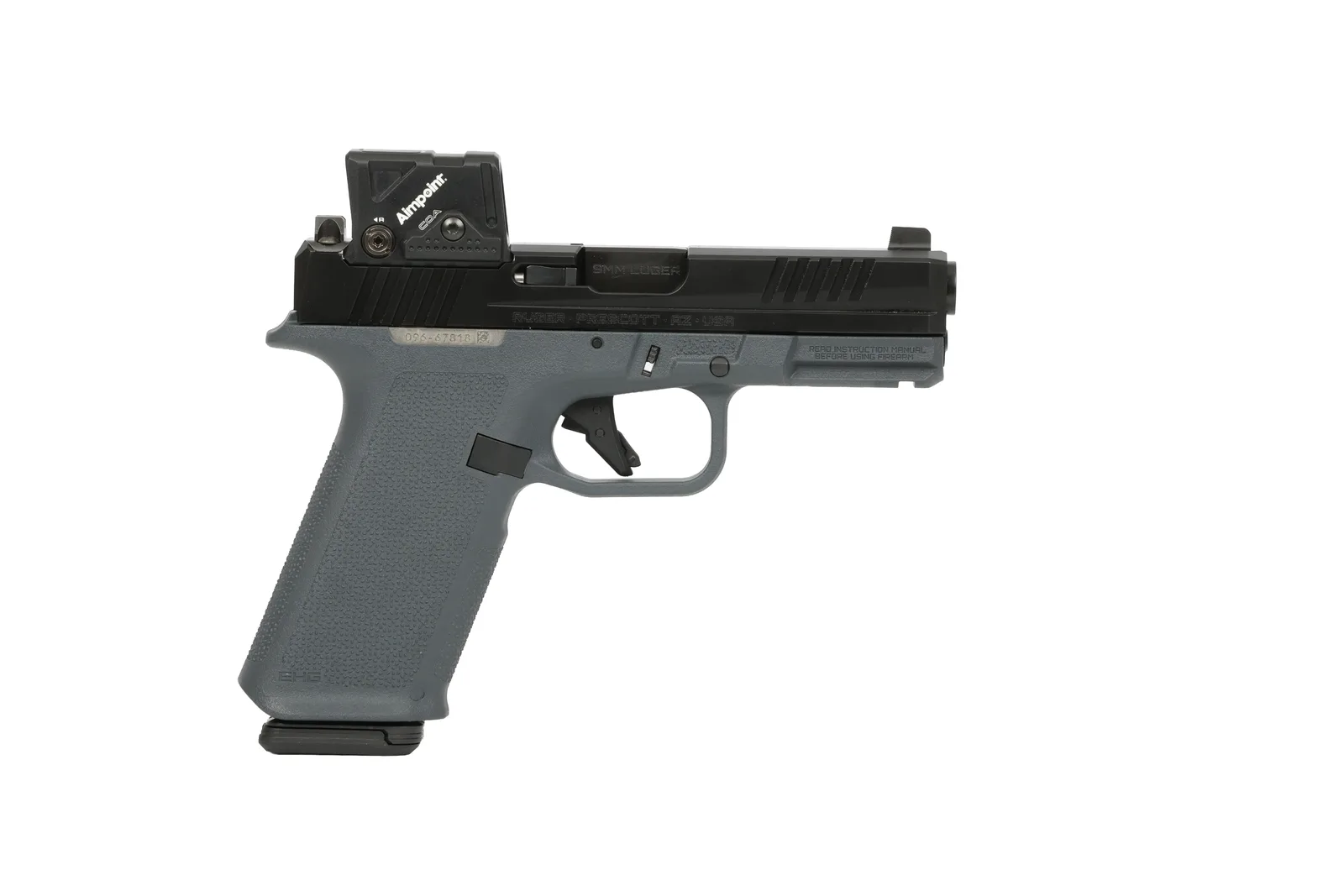 Ruger RXM 9MM BLK/Gray 17+1 4" COA 19464 Aimpoint COA RED