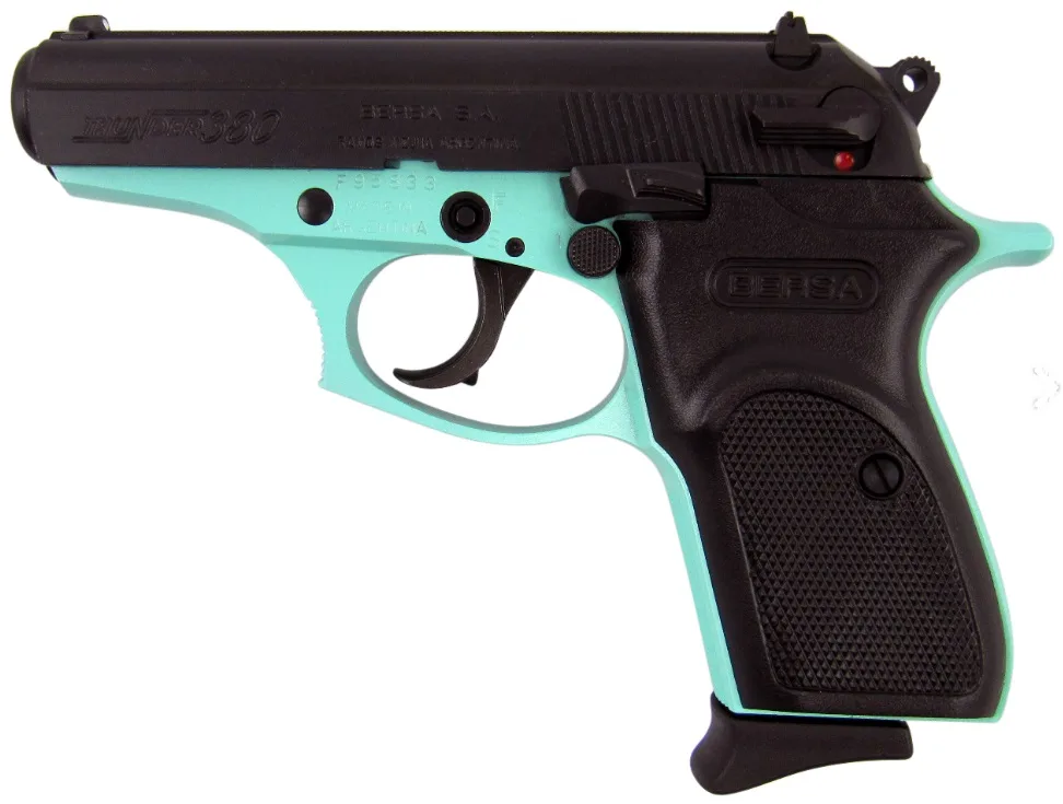 Bersa Thunder 380 RE Blue/BLK 380ACP Cerakote Robin EGG Blue