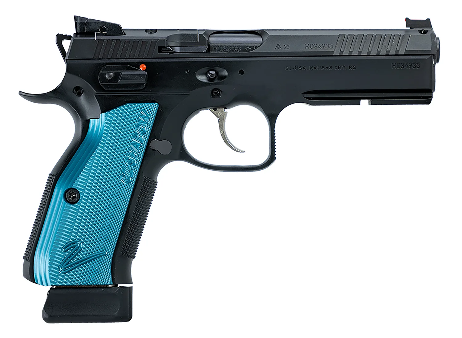 CZ Shadow 2 Black & Blue 75 Shadow 2 9MM 5" Blue OR Optics