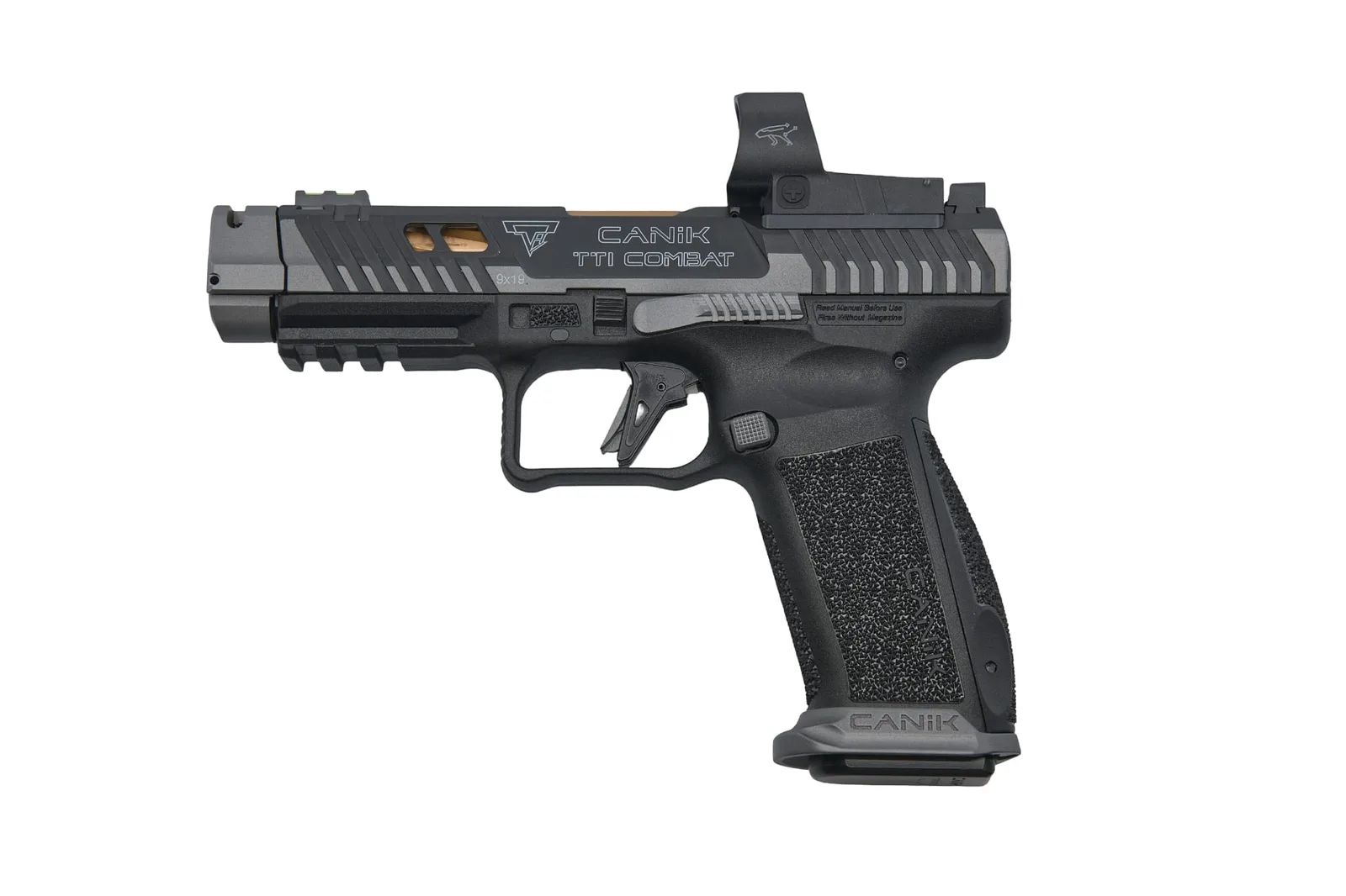 Canik TTI Combat 9MM Smoke 21+1 MO3 Mecanik MO3 Optic