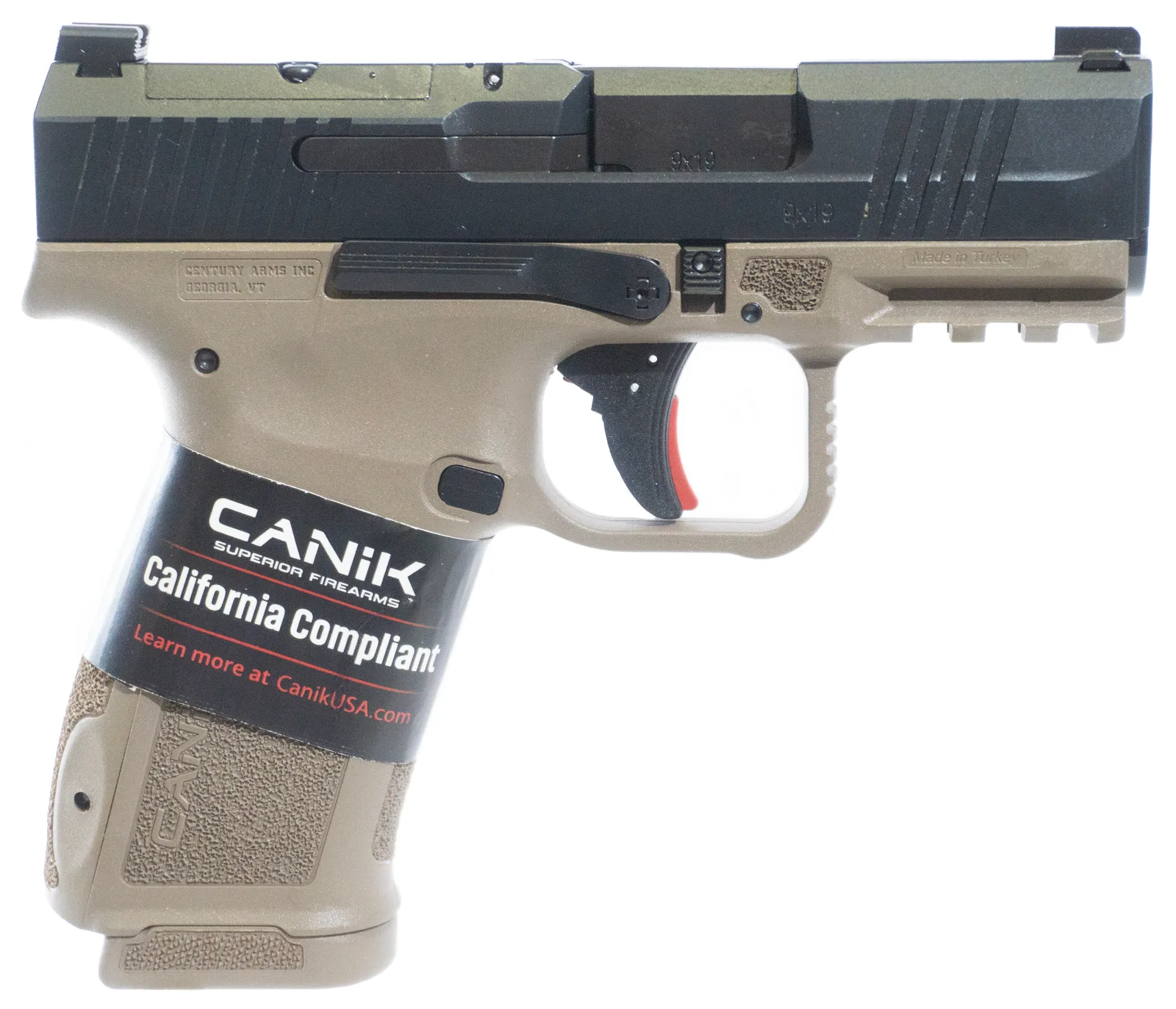 Canik Mete MC9L 9MM BLK/FDE 10+1 CA Optics Ready Slide CUT
