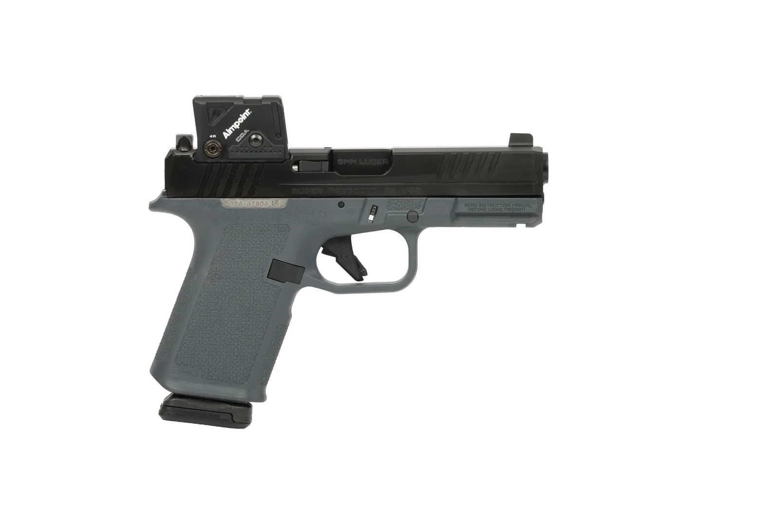 Ruger RXM 9MM BLK/Gray 15+1 4" COA 19461 Aimpoint COA RED