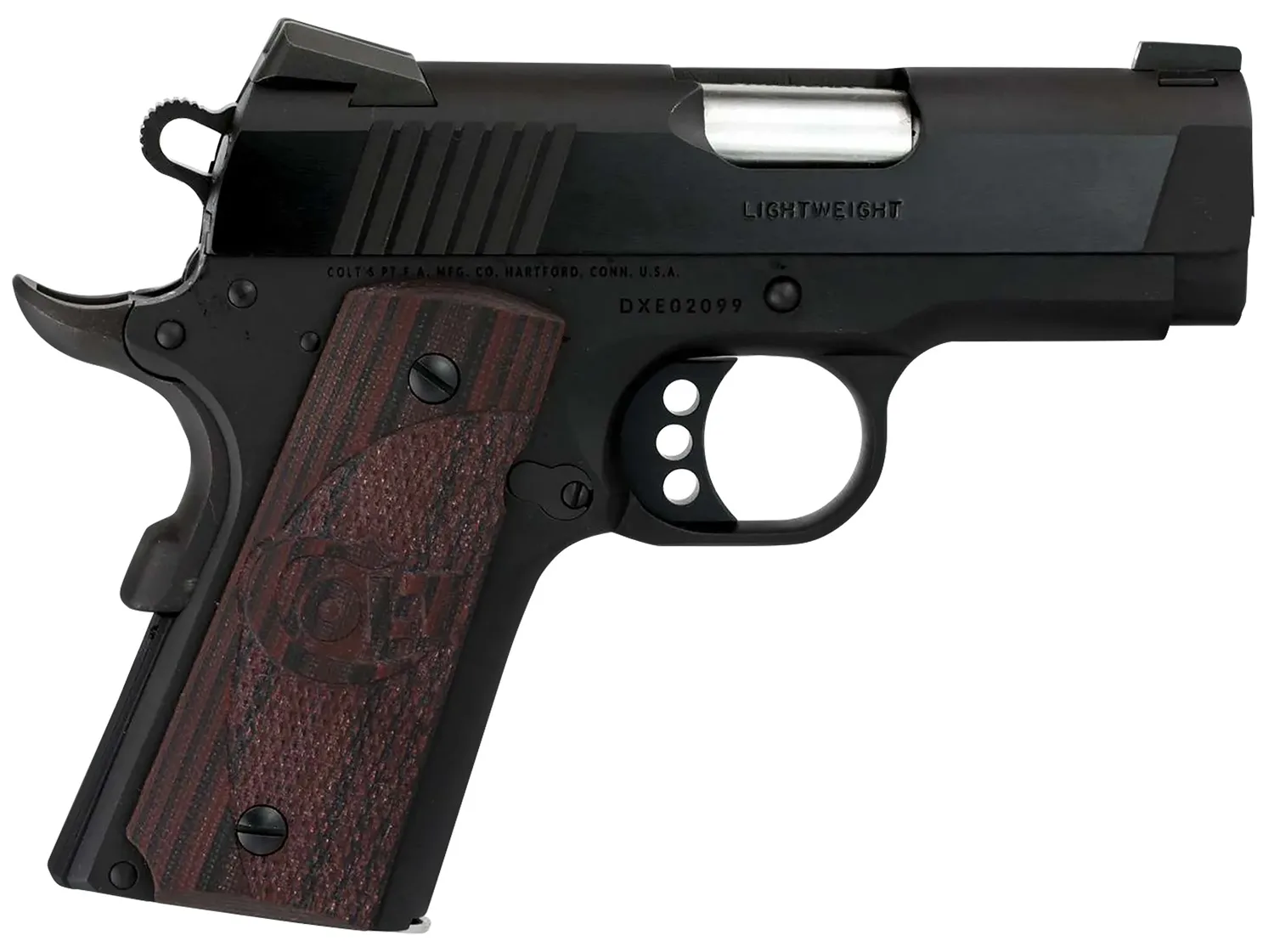 Colt Defender 45ACP BLK/WD 3" 7+1 Matte Black Cerakote