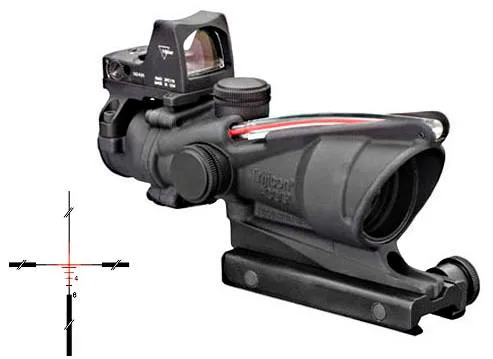 Trijicon Acog w/RMR Type2 Red Dot Sight Acog 4X32 RED Blstc