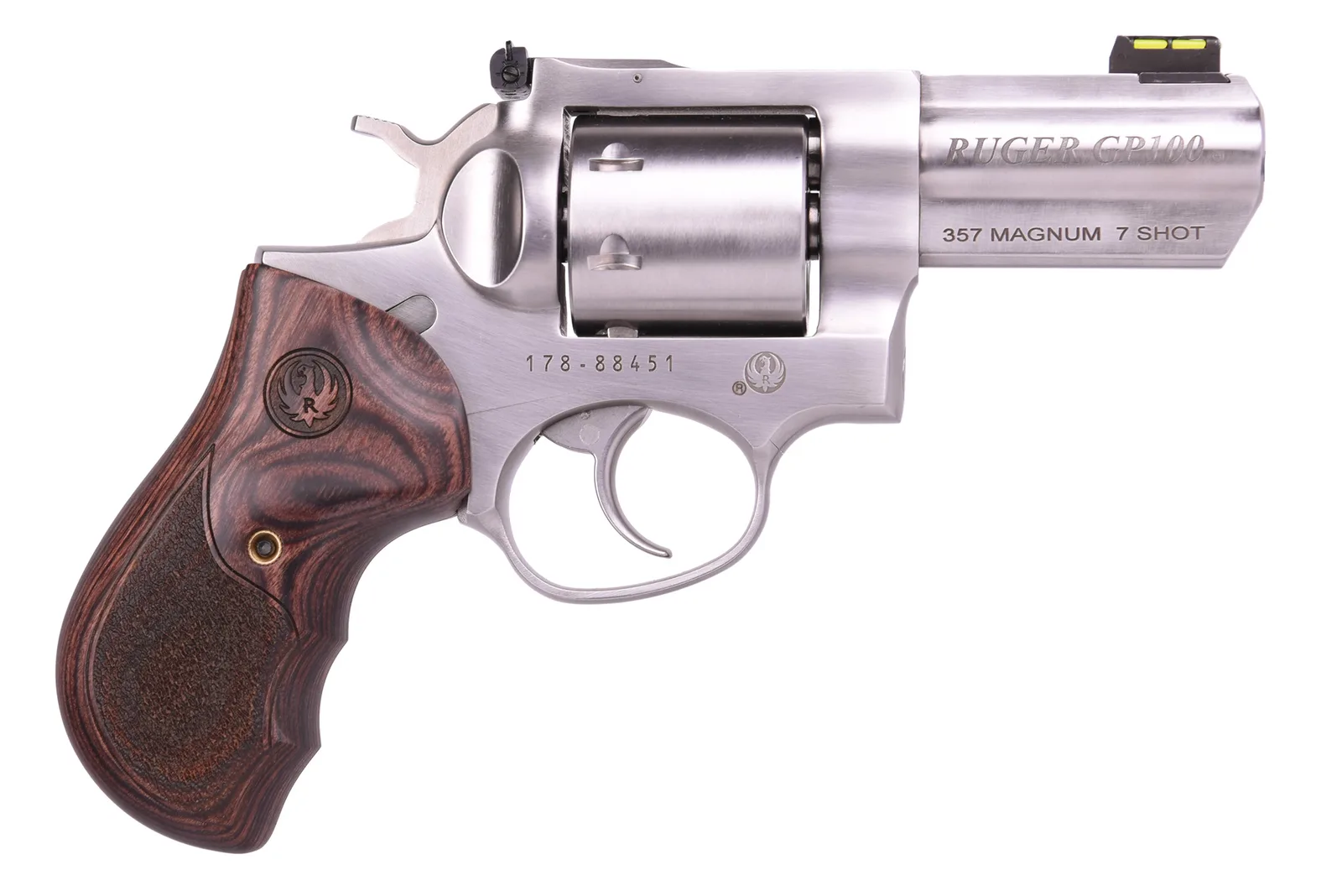 Ruger 1782 GP100 357MAG 3" SS 7RD Unflute 1782 | Adjustable