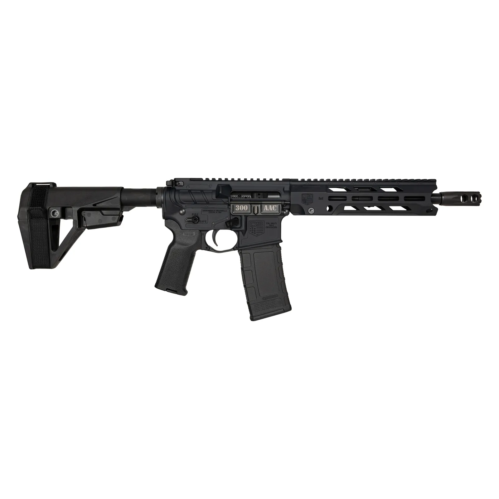 Diamondback Firearms Obsidian DB15 Pistol DB15O 300BLK Black
