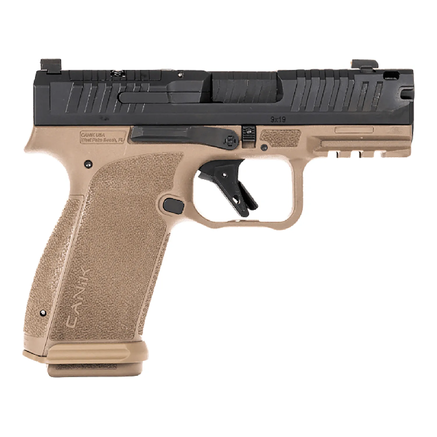 Canik Mete MC9 Prime 9MM BK/FDE 17+1 Optics Ready Slide CUT