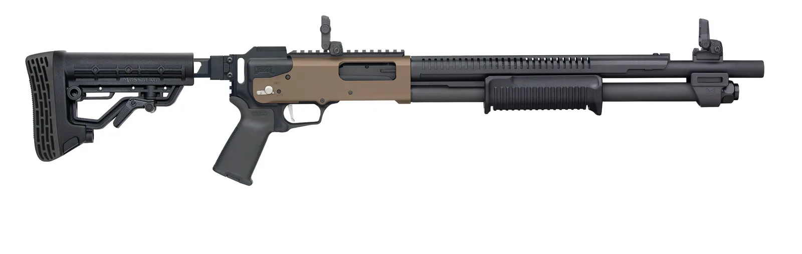 Mossberg 590R 12/18.5 6+1 FDE Folding
