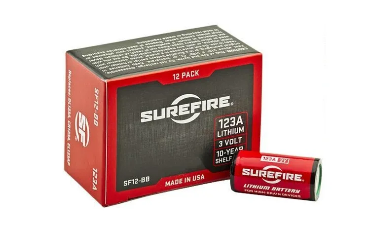 SureFire Lithium Battery 12 Pack Box SF123A Lithium 3VOLT