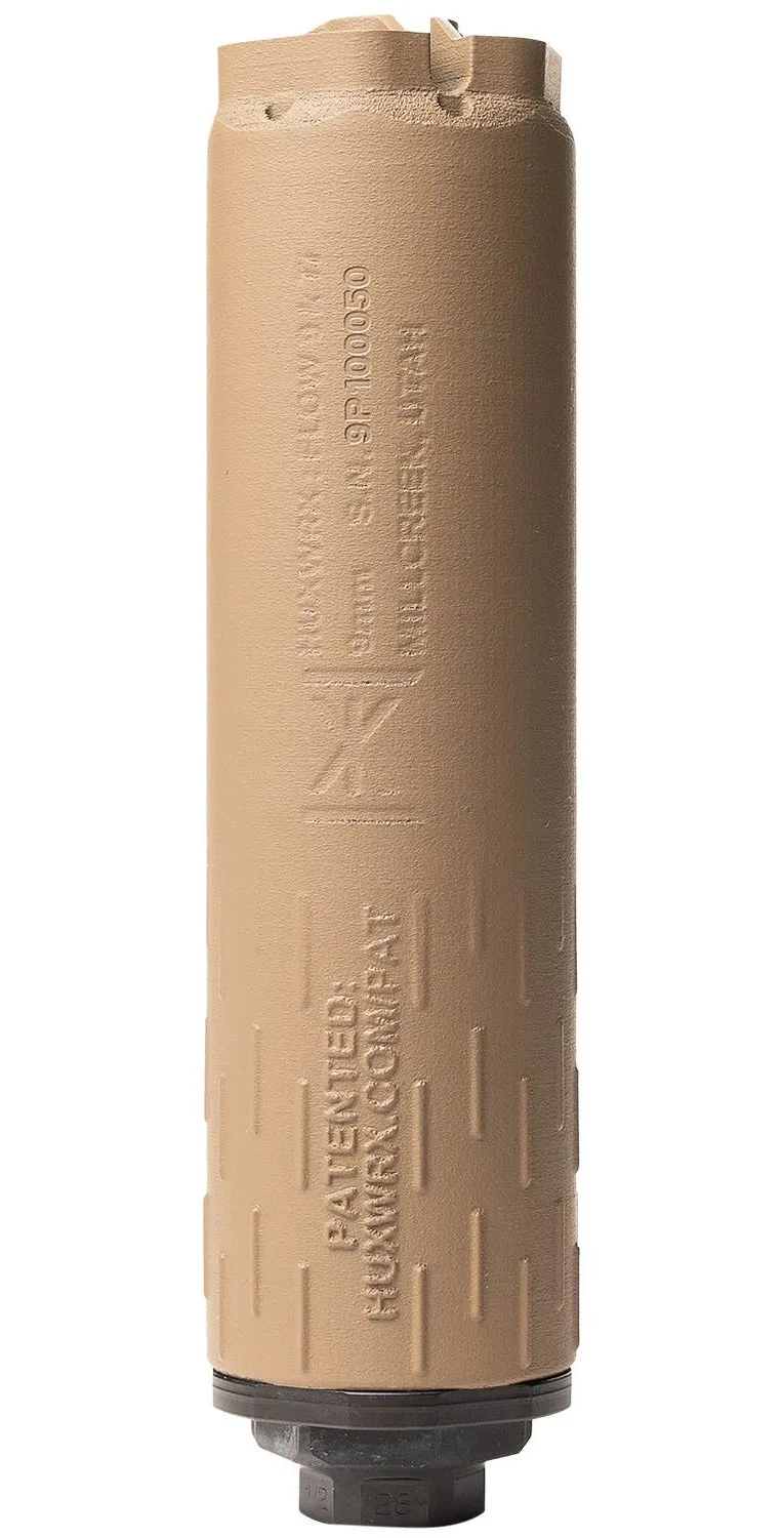 Huxwrx 3475 Flow 9k Ti 9MM Silencer FDE 1/2X28 Booster