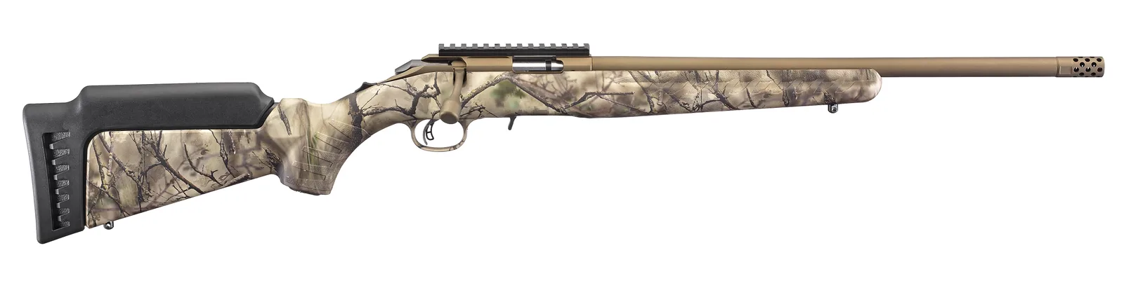 Ruger 8372 American Rifle American 22LR Brnz/Camo 18" TB