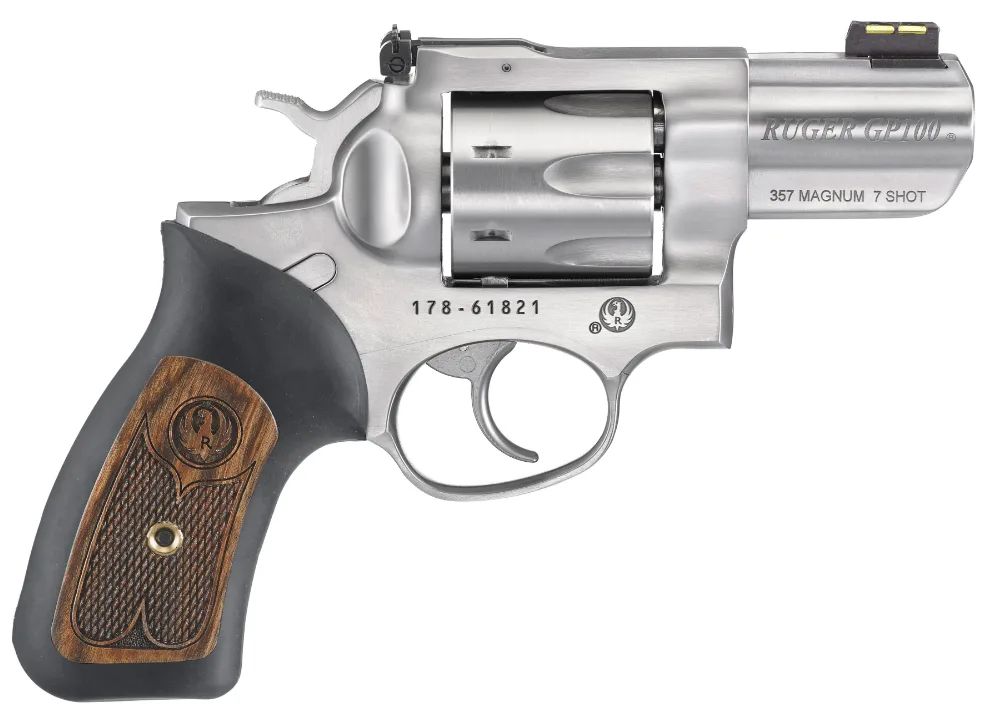 Ruger 1774 GP100 357MAG 2.5" SS 7SHOT AS 1774 | Fiber Optic