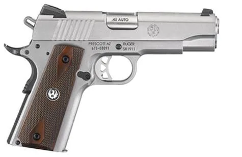 Ruger 6702 SR1911 45ACP SS 4.25" 7+1 FS 6702 Fixed Novak