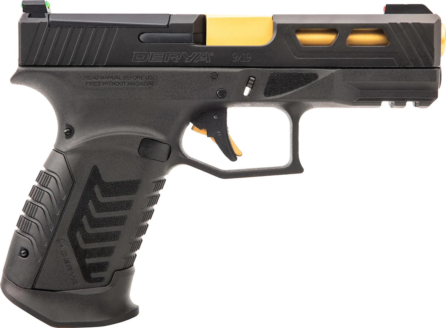 Derya Arms DY9 9MM BK/GLD 15+1 3.8" OR US Optic-Ready Slide