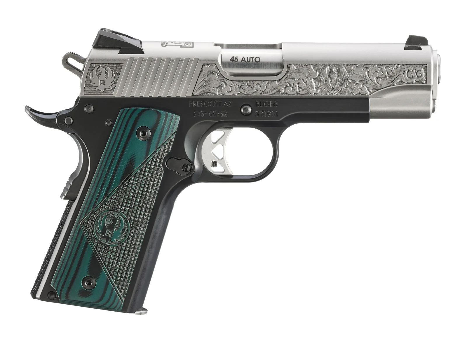 Ruger SR1911 Street Edition SR1911 Cmdr 45ACP Green Grip