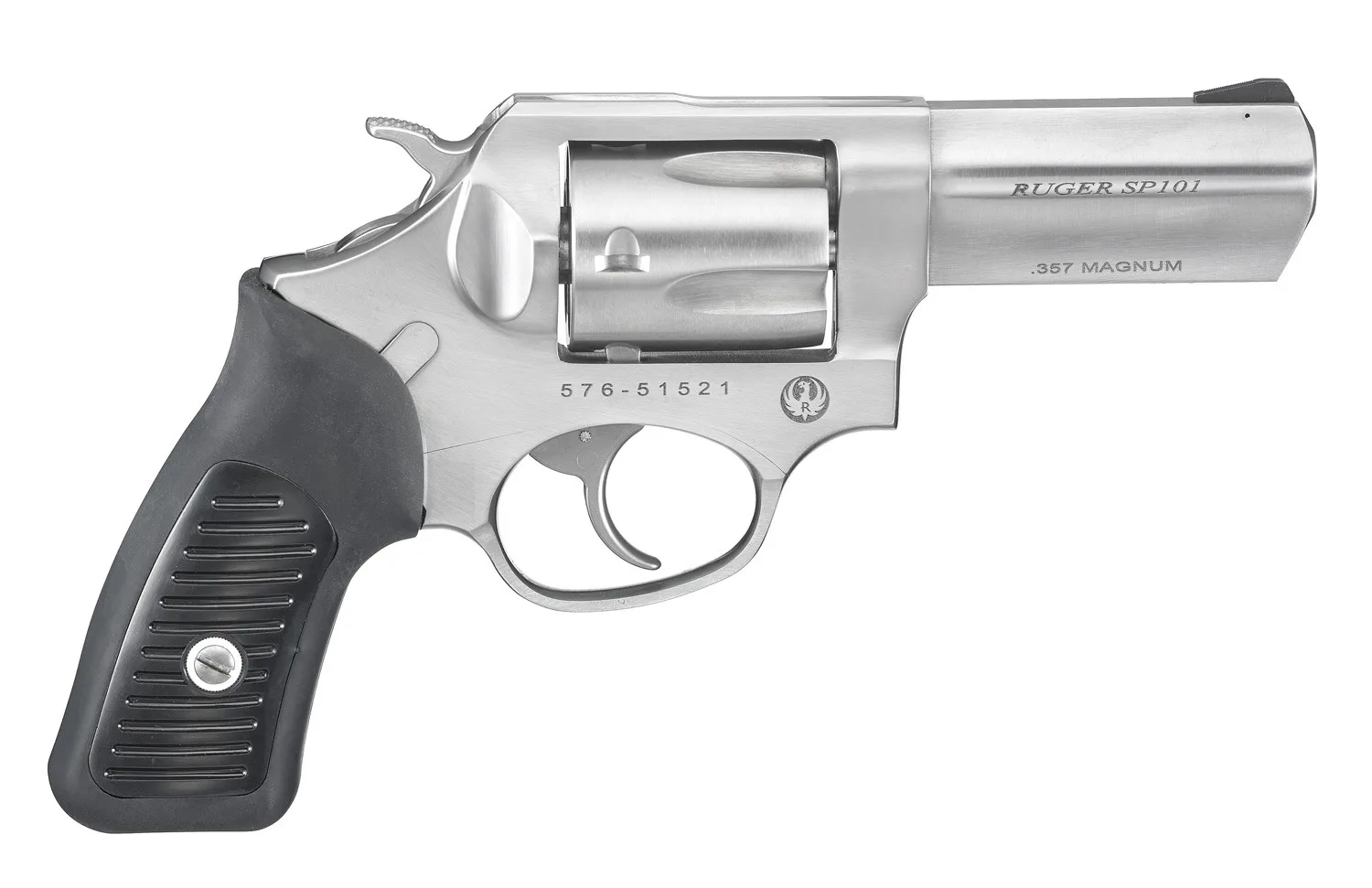 Ruger 5719 SP101 357MAG 3" SS FS 5719 Rubber W/Plastic