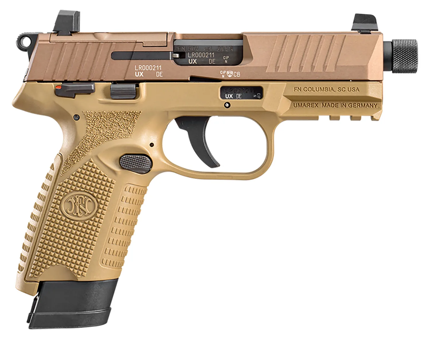 FN 502 Tactical FN 502 Tact 22LR FDE 10+1 TB Optics Ready