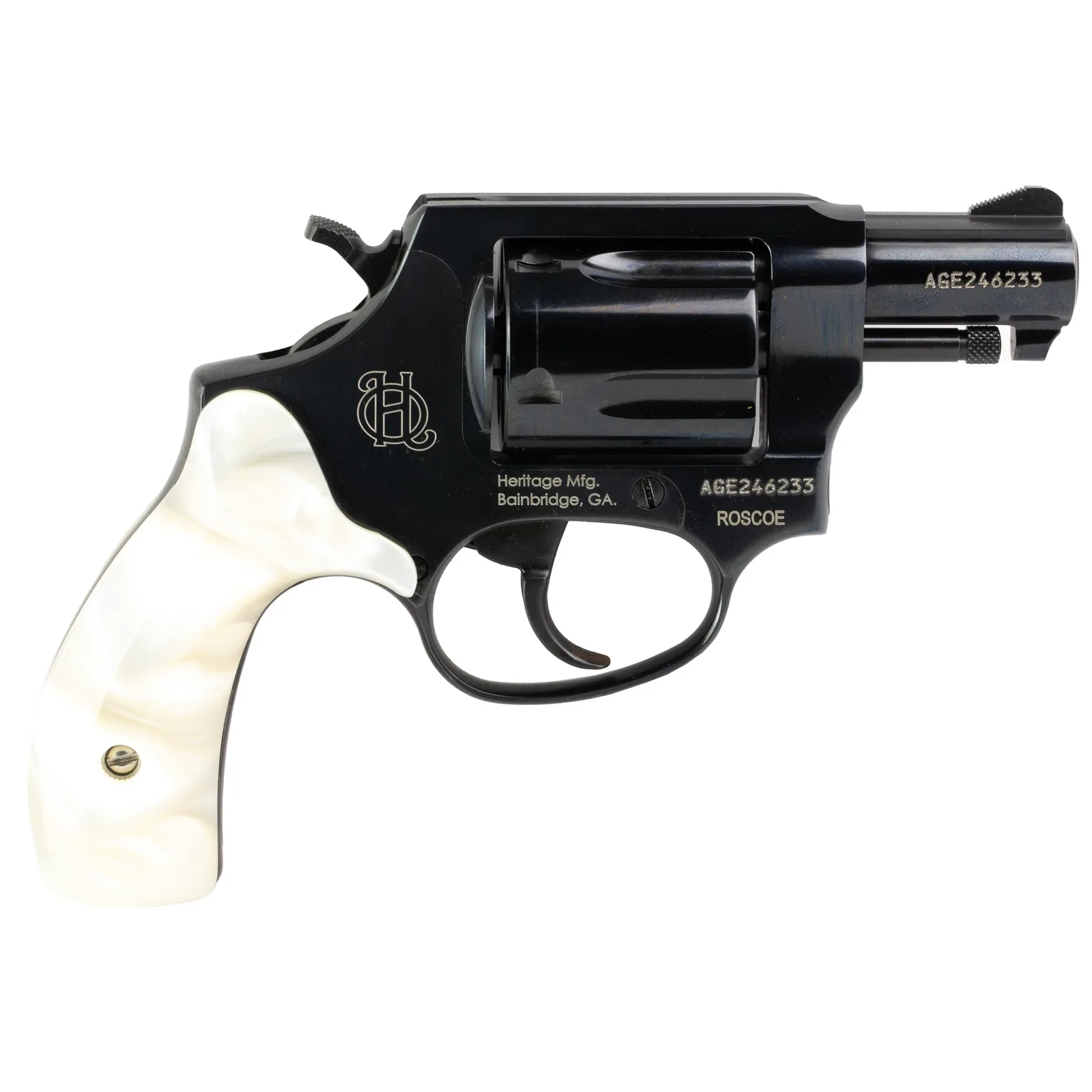 Heritage Manufacturing Roscoe 38SPL BL/Pearl 2" 5RD