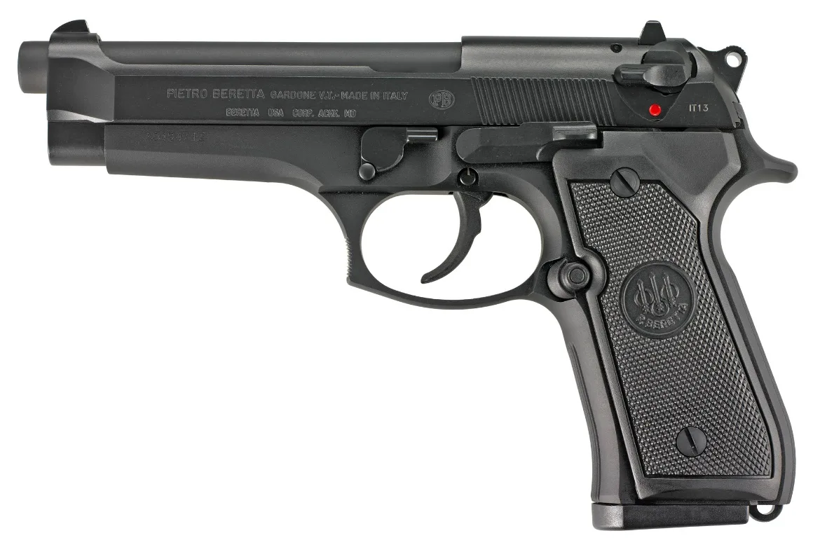 Beretta 92FS 9MM BL/BLK 4.9" 10+1 DA Black Plastic Case