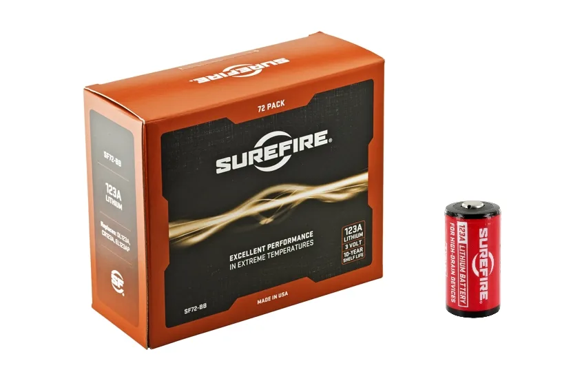 SureFire Lithium Battery 72 Pack Box SF123A Lithium 3VOLT