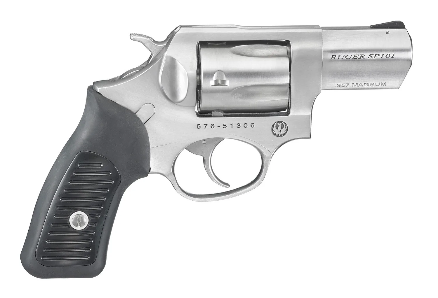 Ruger 5718 SP101 357MAG 2.25" FS SS 5718 Rubber W/Plastic