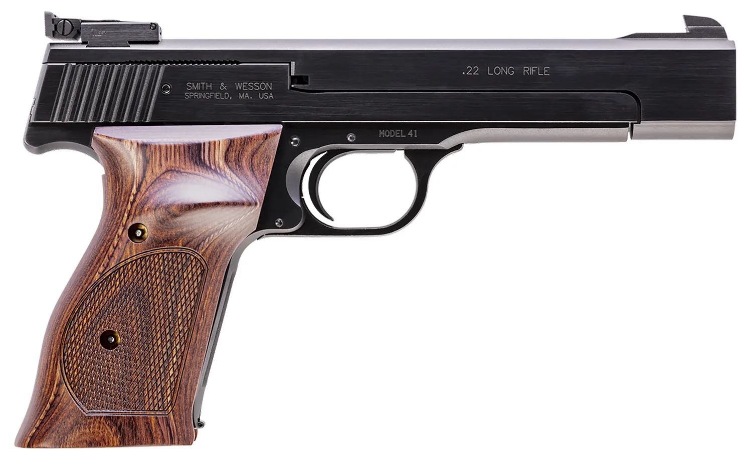 Smith and Wesson 41 41 22LR 10+1 Blue/Wood 5.5" AS
