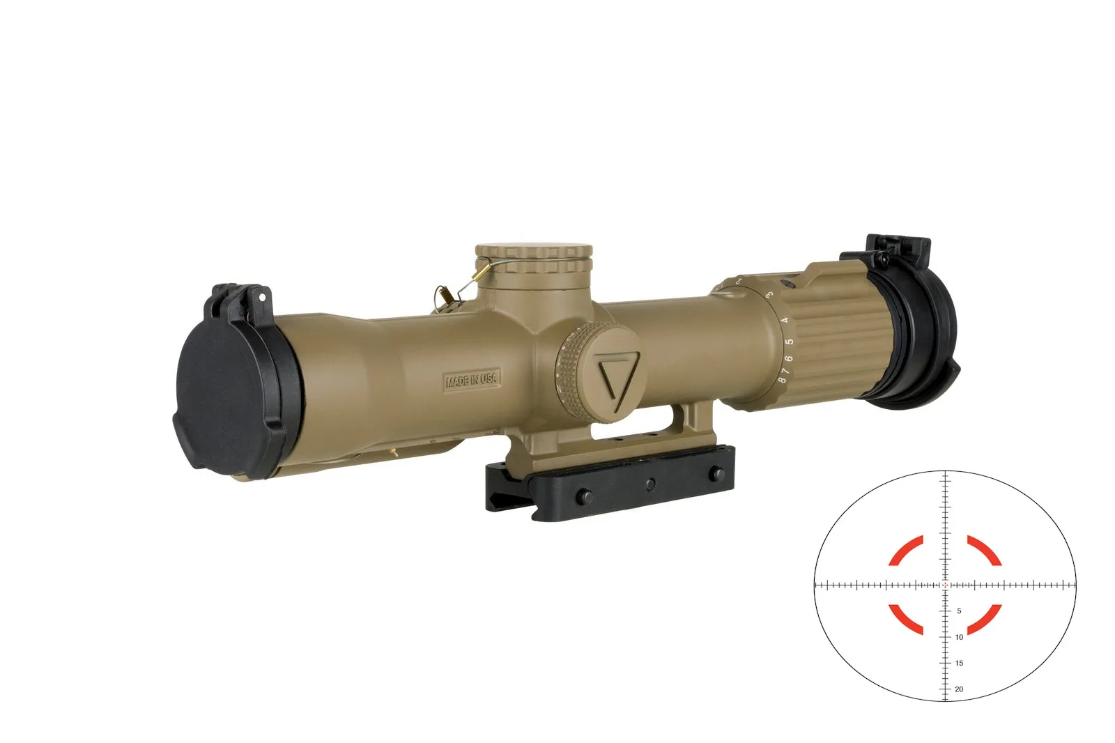 Trijicon Vcog 1-8X28 RD MRAD FDE Qloc