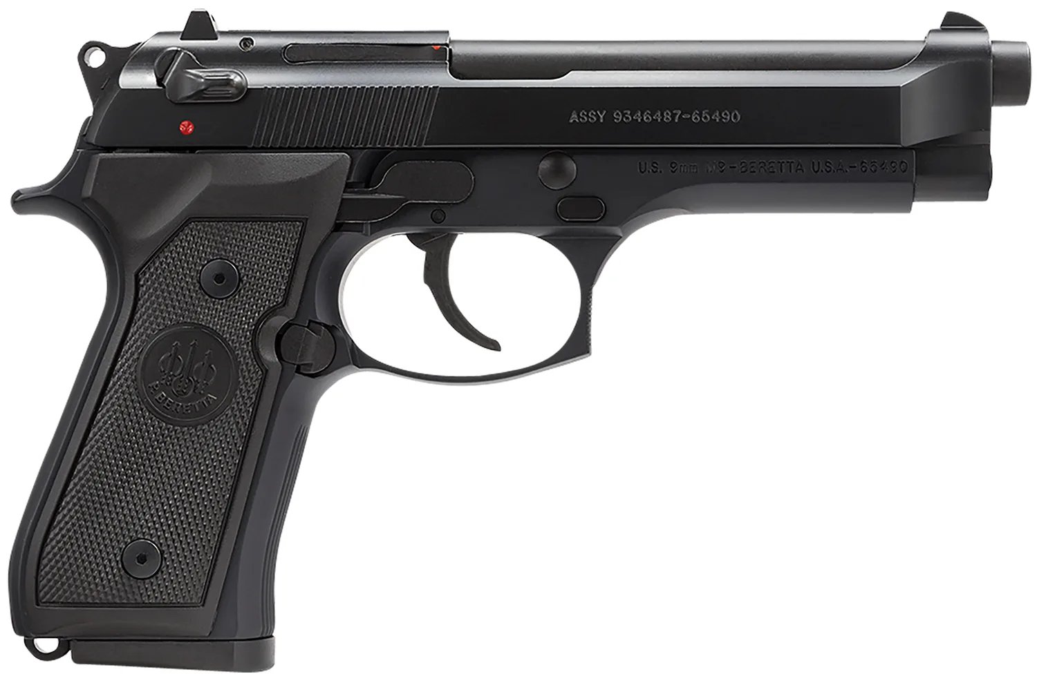 Beretta M9 92 M-9 9MM BL/SY 4.9" 10+1 FS (2)10RD Mags | 3