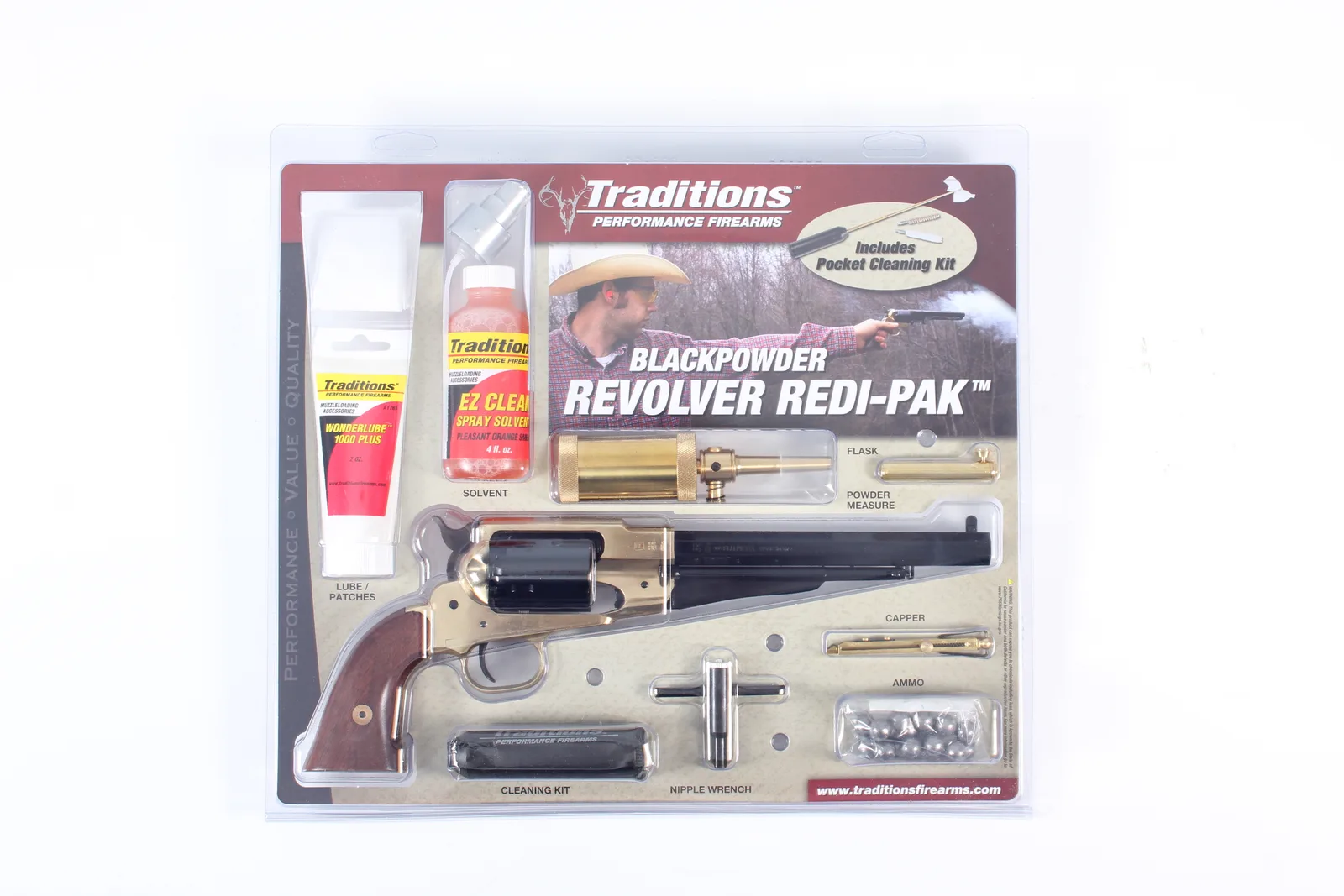 Traditions 1858 Army Redi-Pak 1858 Army .44 BL/WD PKG Brass