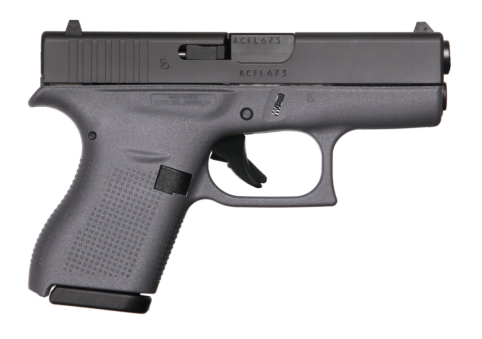 Glock G42 G3 Gray 380ACP 6+1 3.25 # W/TWO 6RD Mags