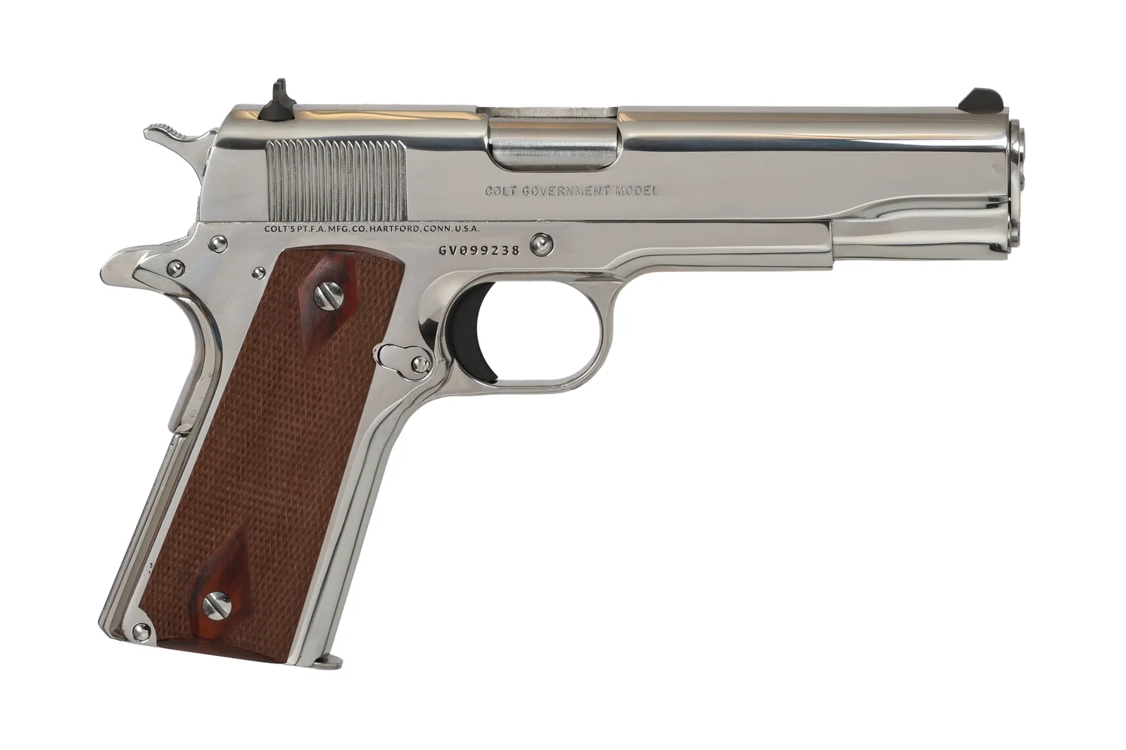 Colt 1991 Government 45ACP Bright SS 5"